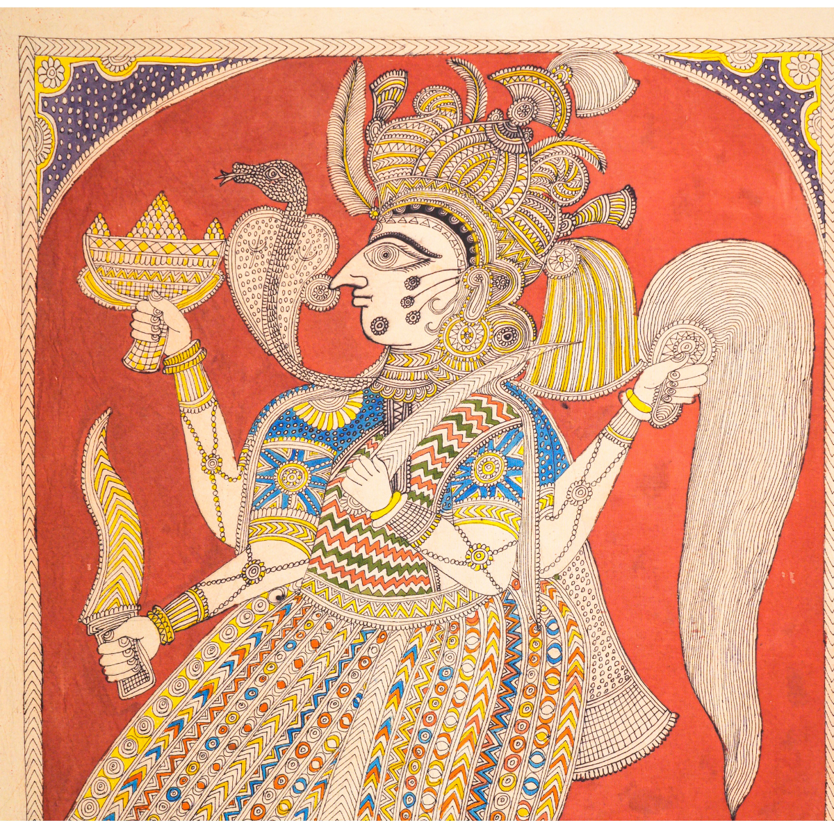 Matsya - Mata ni Pachedi - 84 Inch W * 48 Inch
