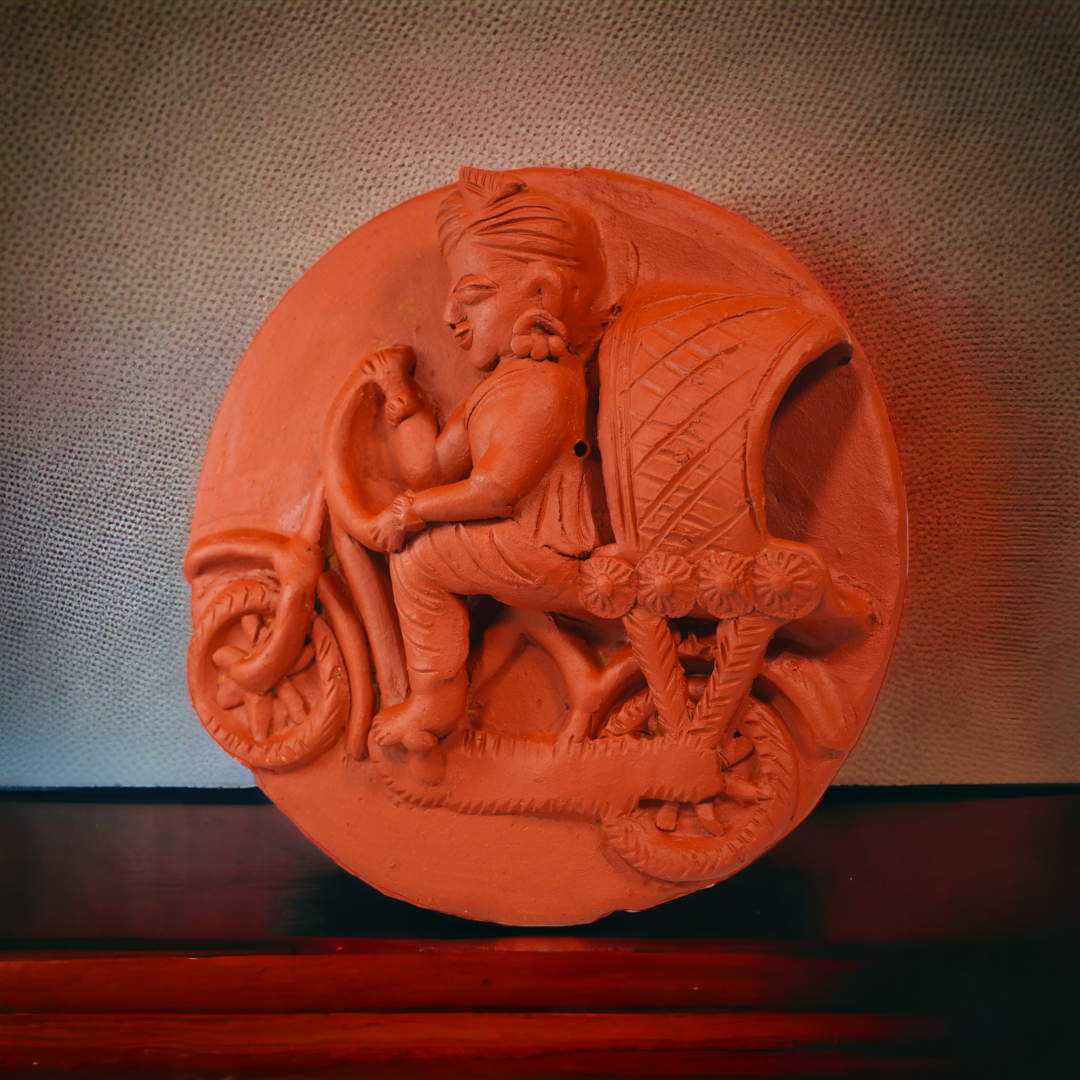 Molela Wall Plate - Peddle Rickshaw 9"