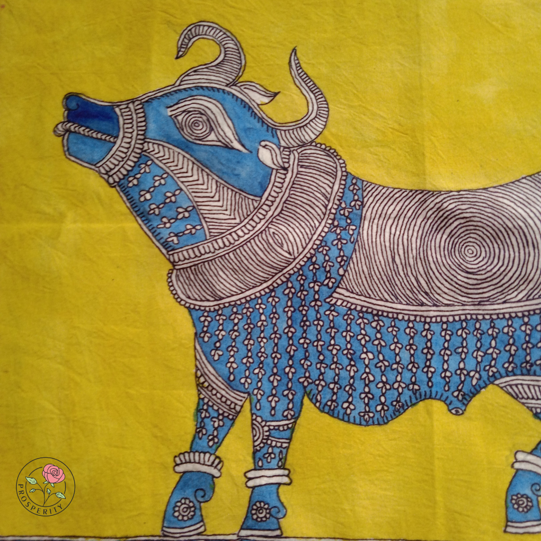 Blue Bull - Mata ni Pachedi Painting