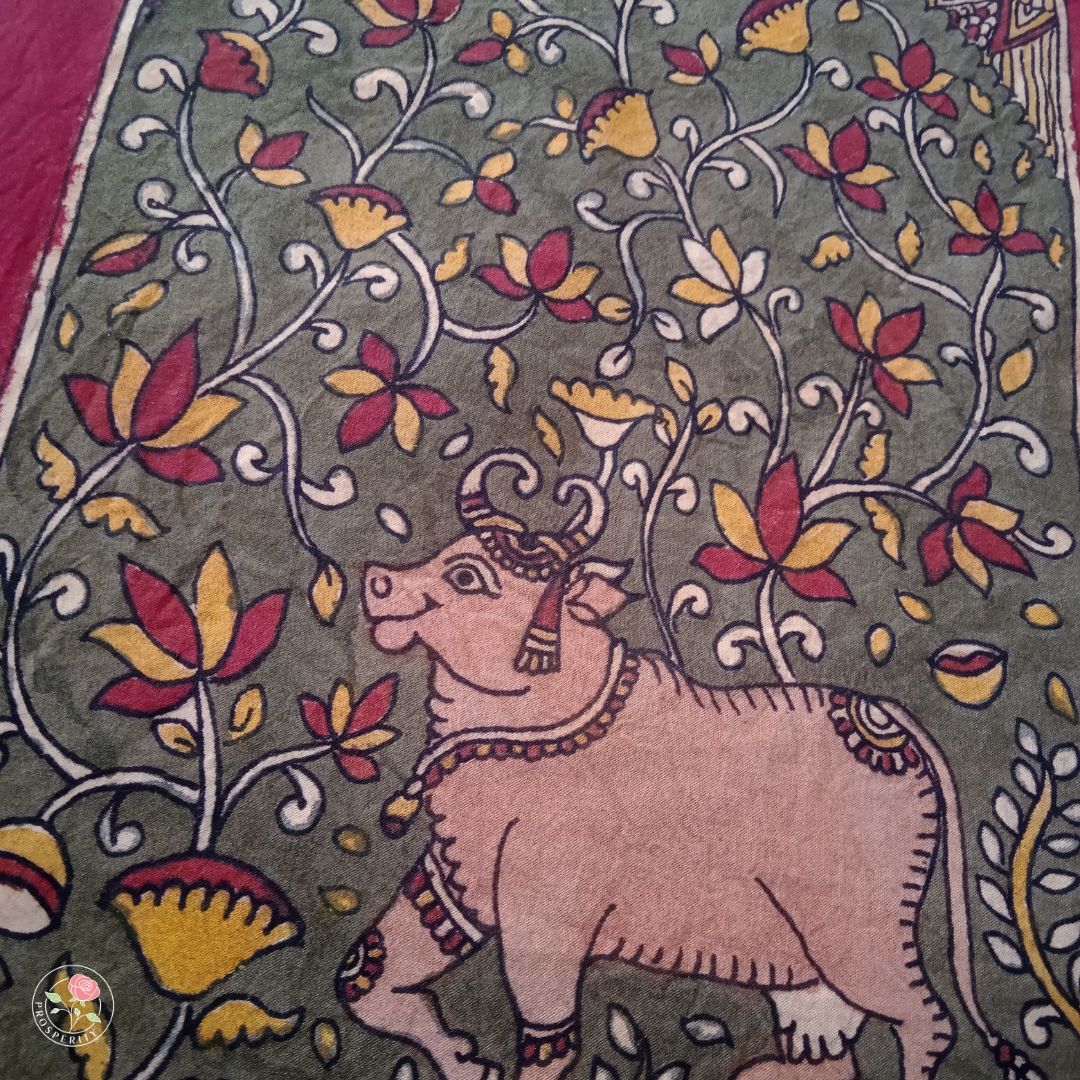 Krishna's cow - Mata ni Pachedi Painting