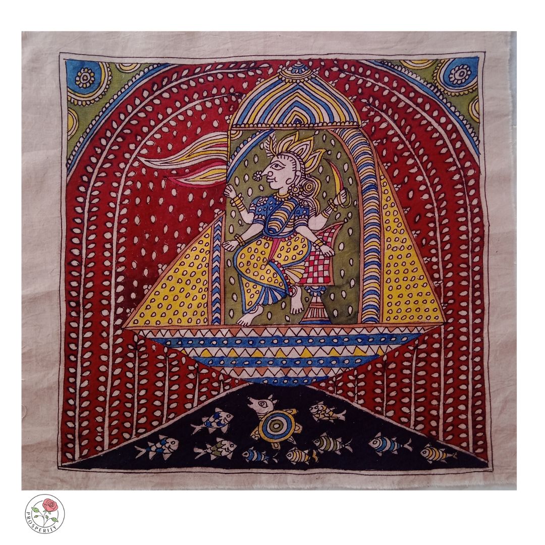 Guard of Sea farers - Mata ni Pachedi Painting