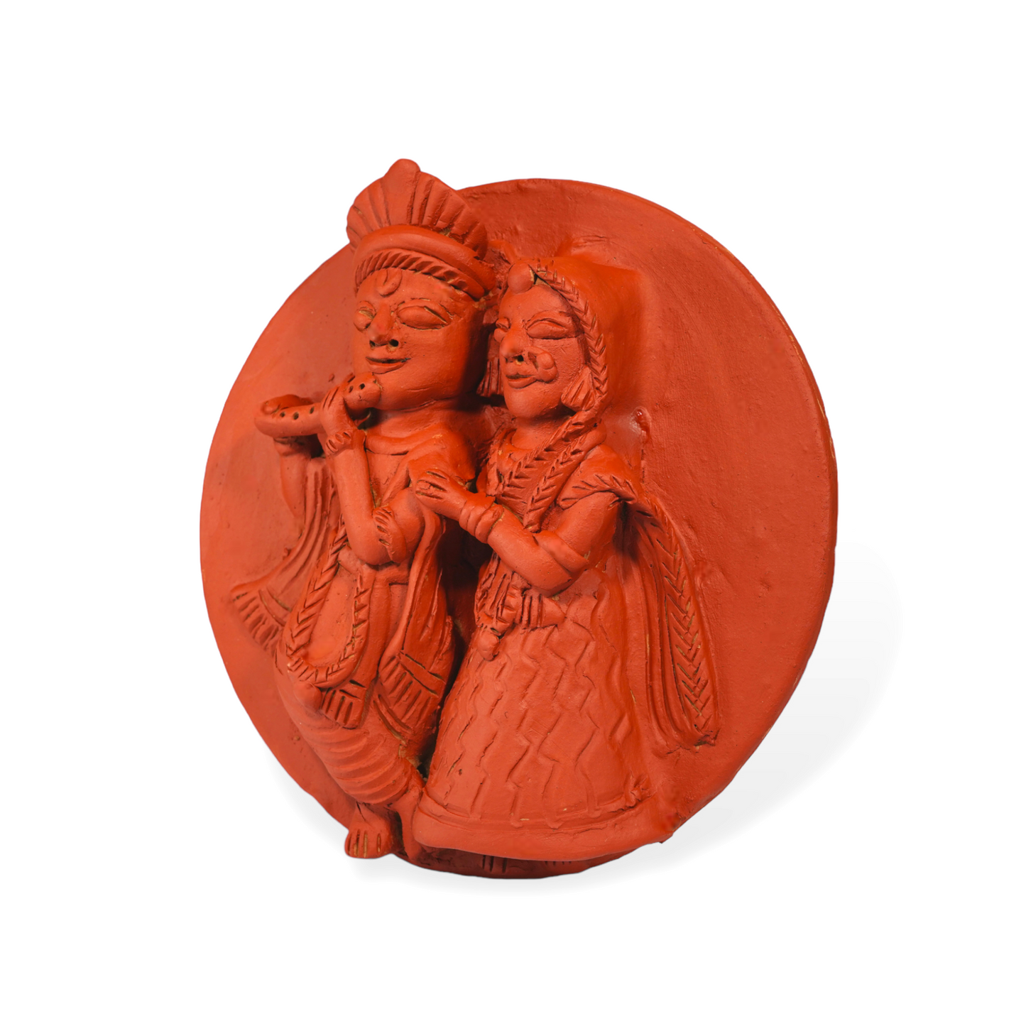 Molela Wall Plate - Radha Krishna 9"