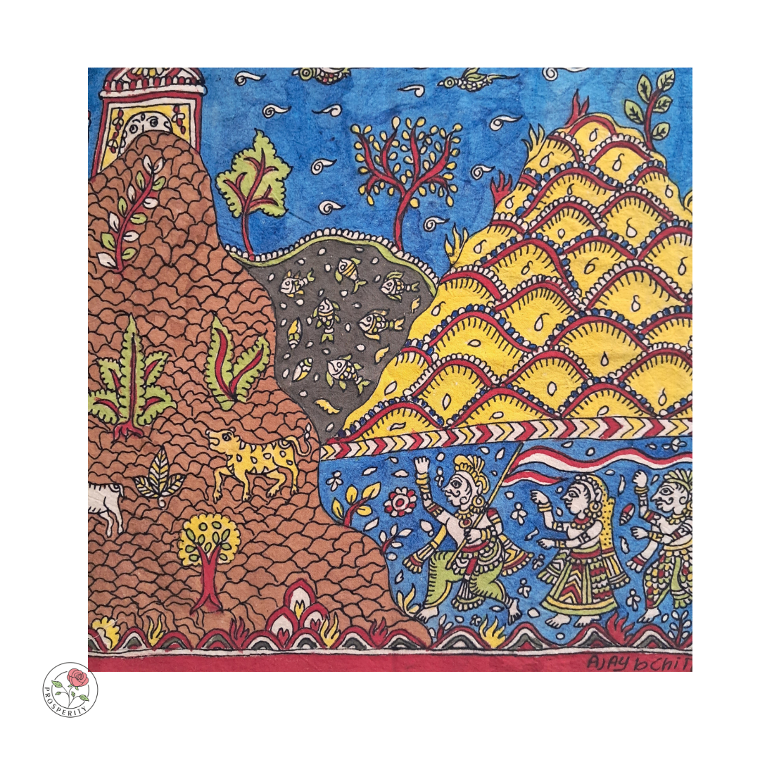 Pavagadh - Shaktipith - Mata ni Pachedi Painting (20" x 14")