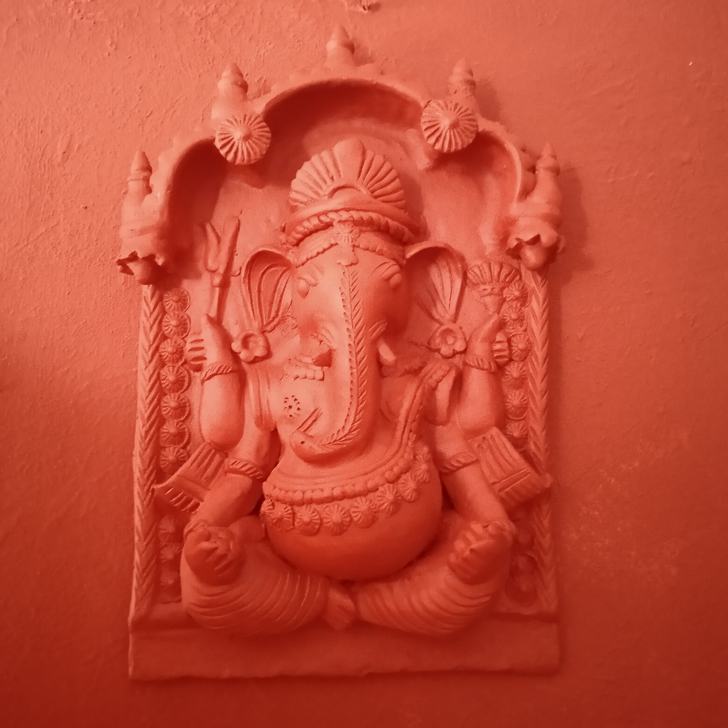 Ganesha - Molela Terracotta Plaque 18" H