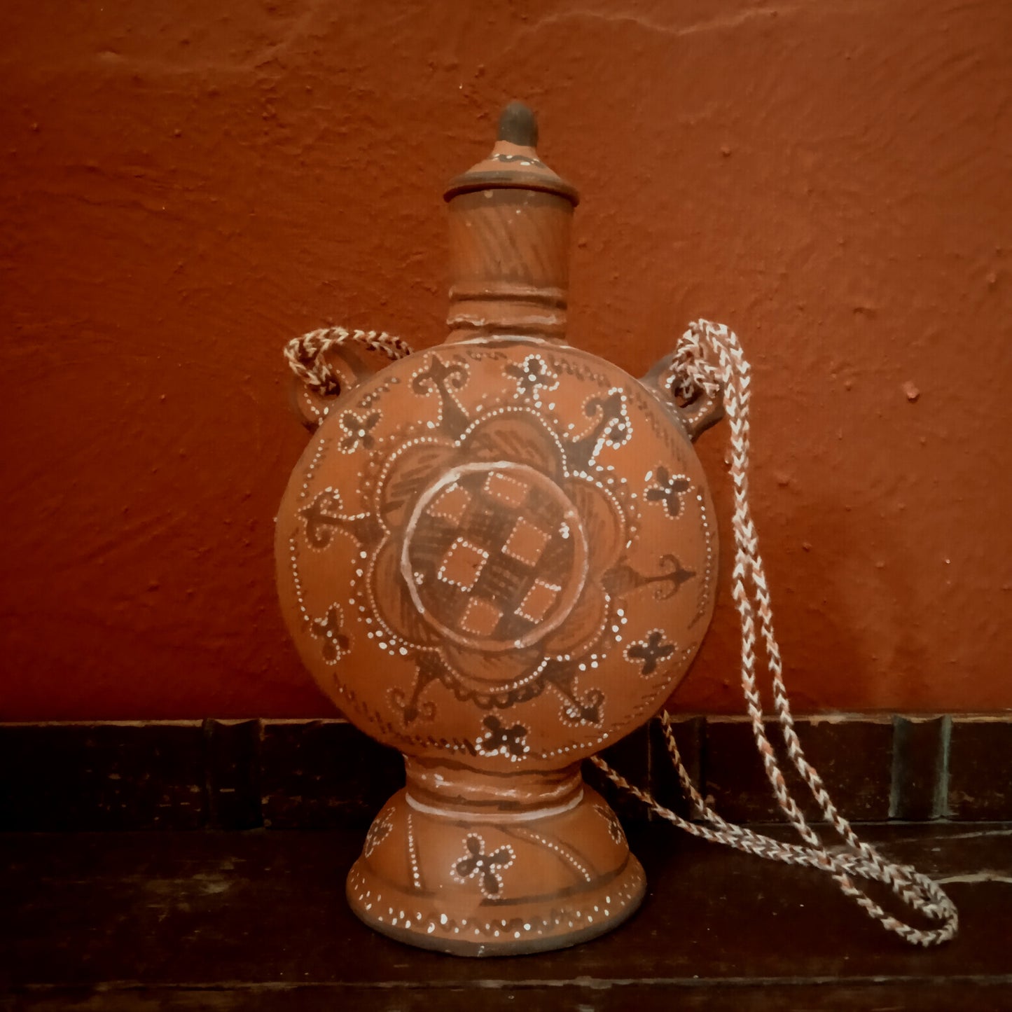 Khavda Pottery Painted Terracotta Surahi