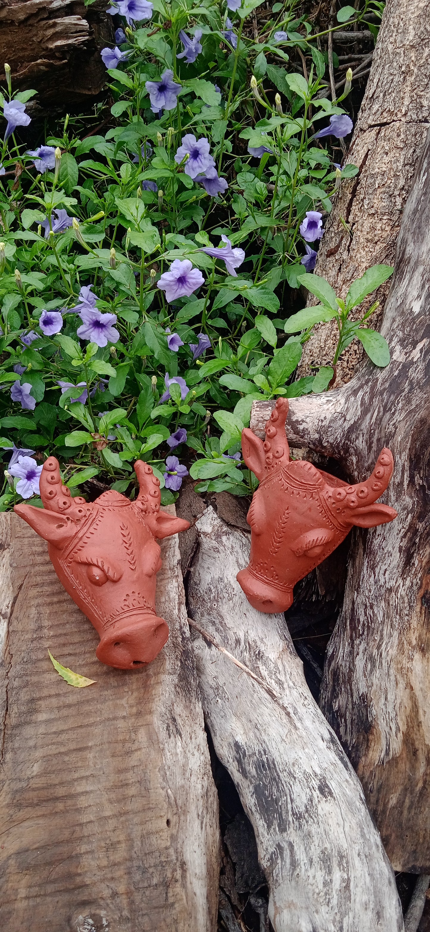 Terracotta cow head