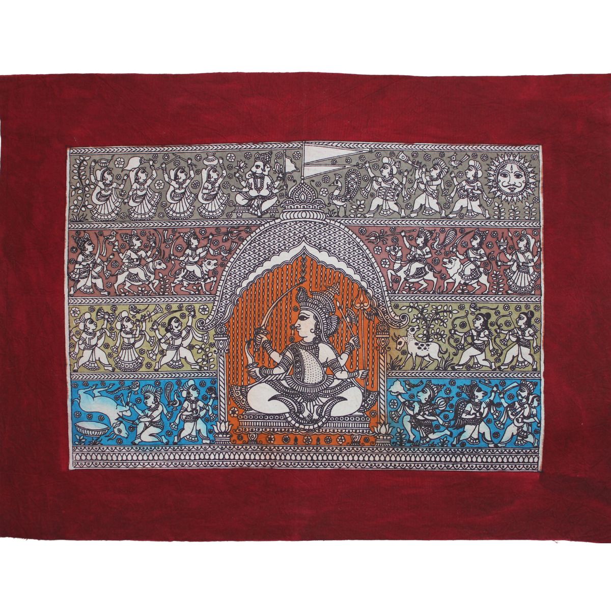 Evergreen Composition - Mata ni Pachhedi Painting (18” W * 14” H)
