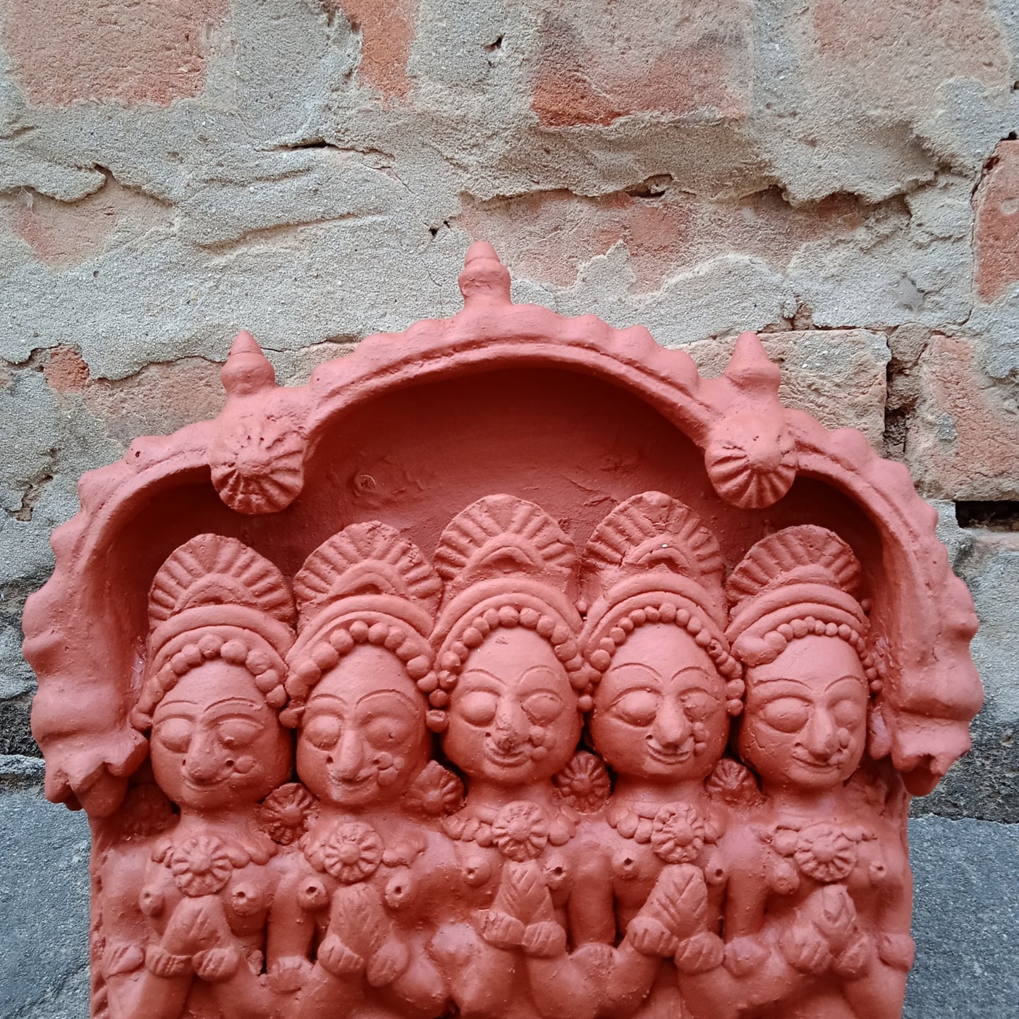 Terracotta Panch Putli Panel