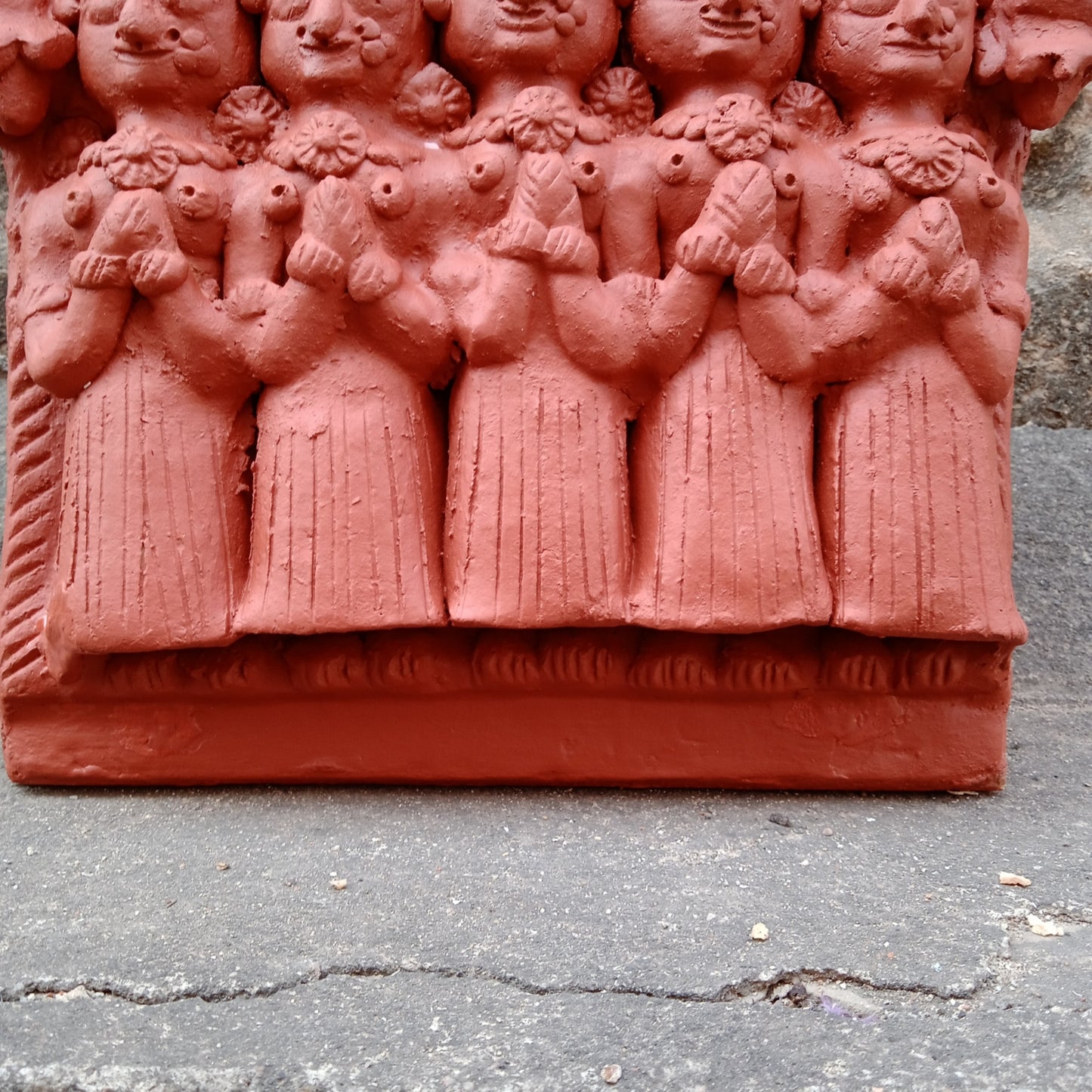 Terracotta Panch Putli Panel