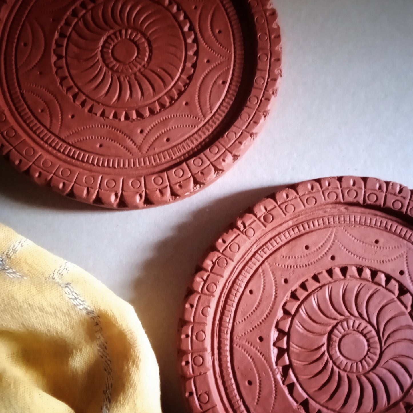 Terracotta Mandala Trivet 1 - Set of 2