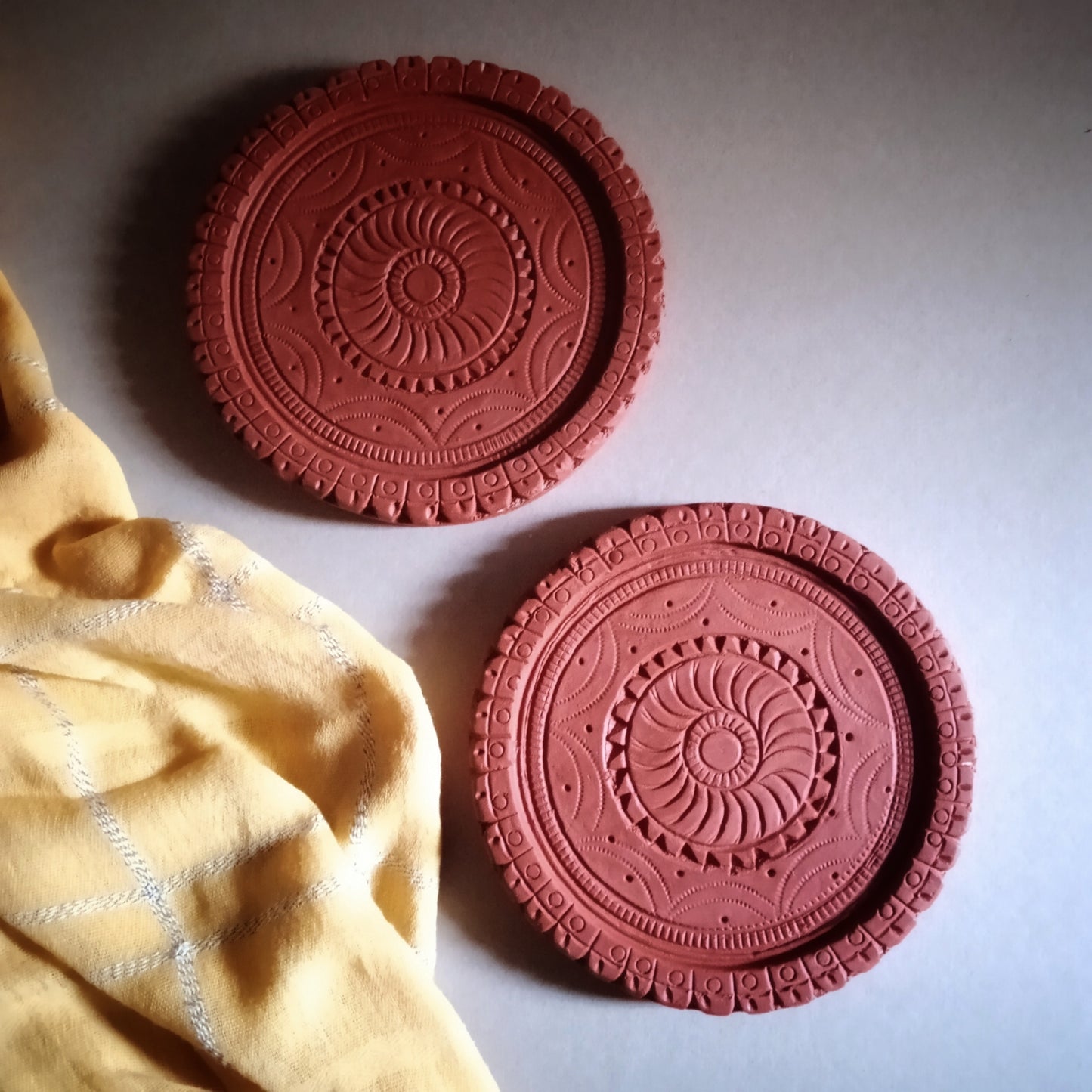 Terracotta Mandala Trivet 1 - Set of 2