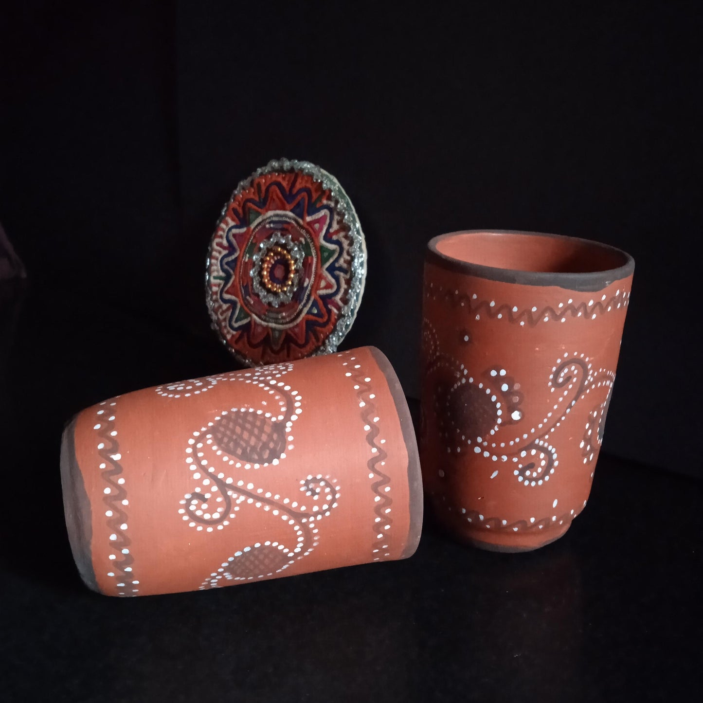 Khavda Painted Glass (Set of 2) - 1