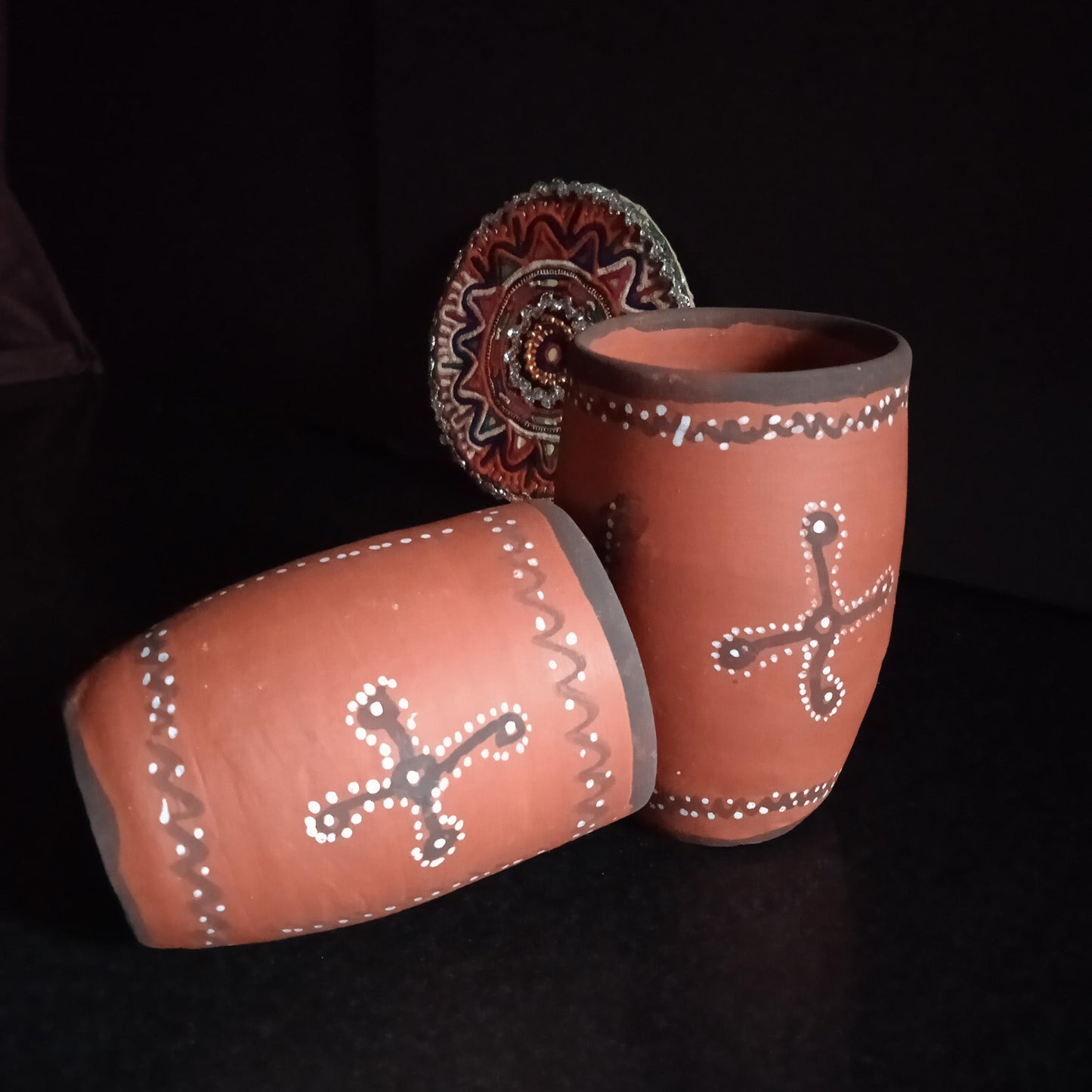 Khavda Painted Glass (Set of 2) - 2