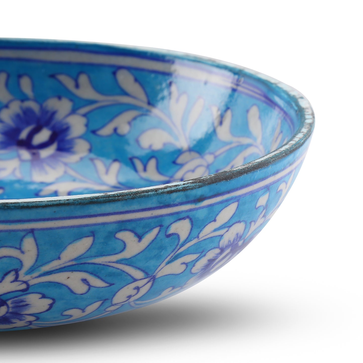 Blue Pottery Hanging Lamp Shade - Light Blue