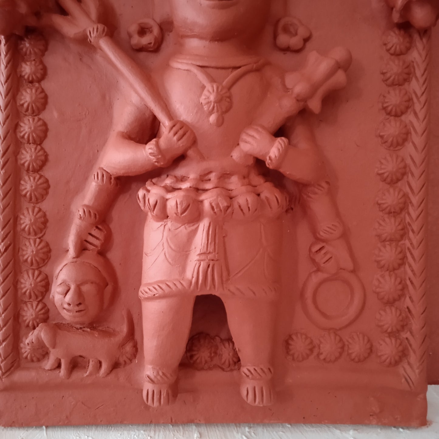 Bhairav - Terracotta Plaque 18" H