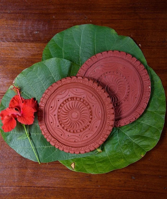Terracotta Mandala Trivet 1 - Set of 2