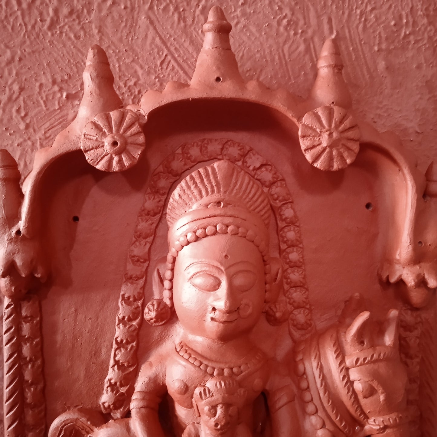Goddess with a Baby - Terracotta Plaque 18" H