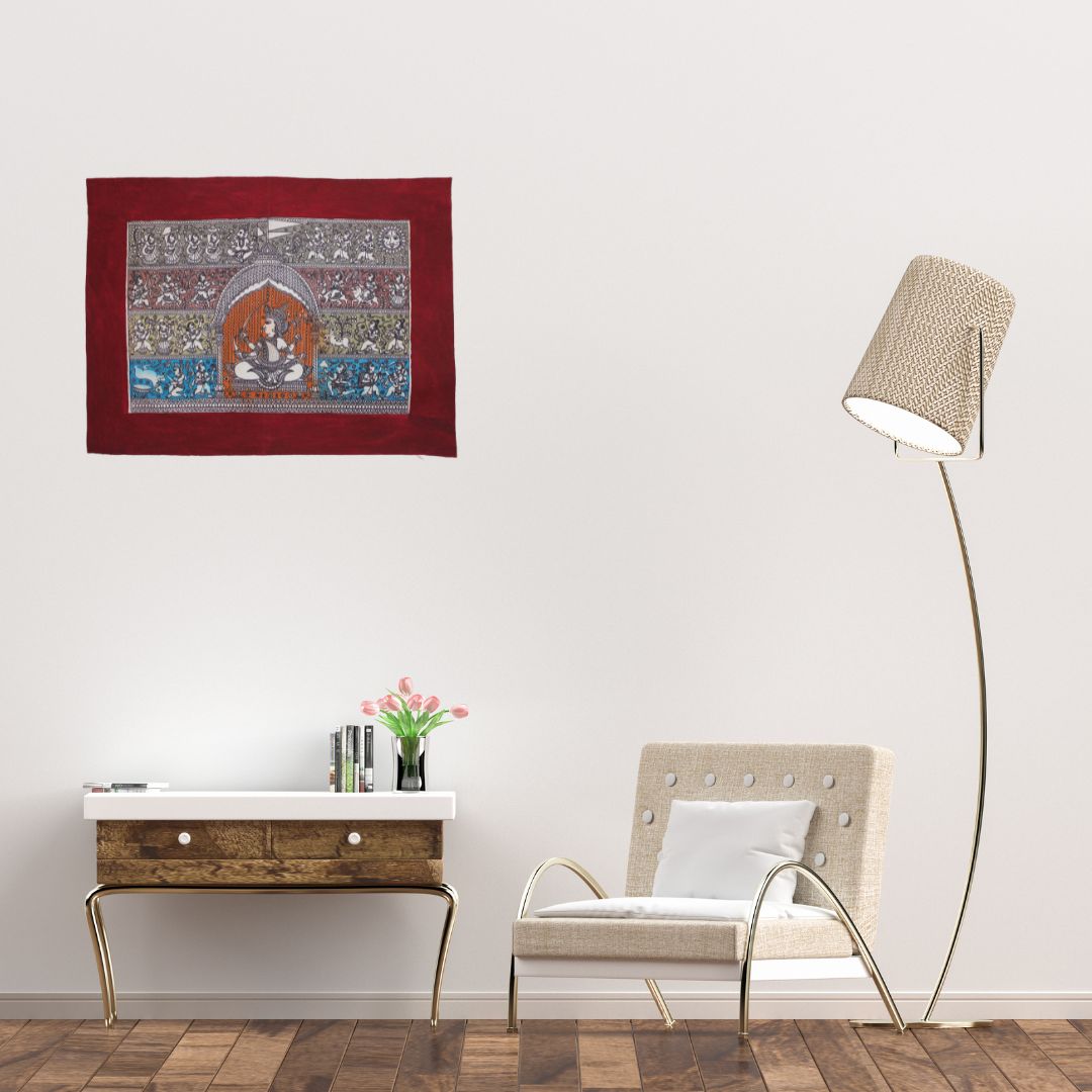 Evergreen Composition - Mata ni Pachhedi Painting (18” W * 14” H)