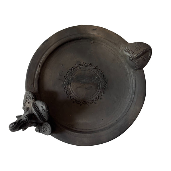 Sawai Madhopur Black Terracotta Elephant Serving Tray – Not So Perfect 2