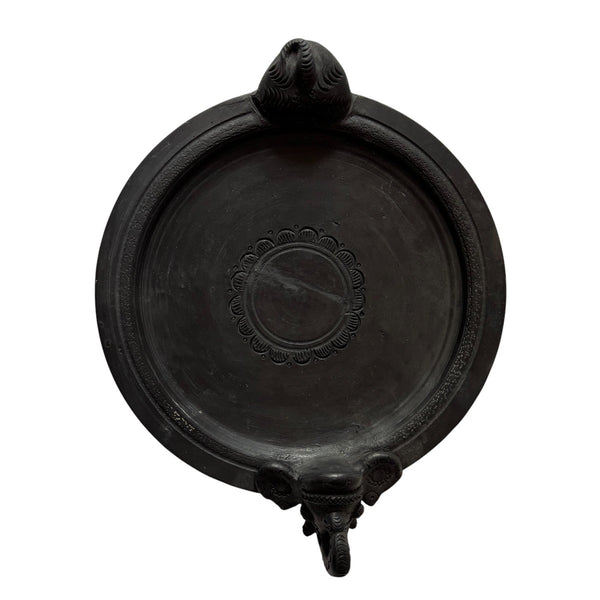 Sawai Madhopur Black Terracotta Elephant Serving Tray – Not So Perfect 8