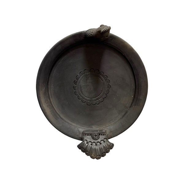 Sawai Madhopur Black Terracotta Peacock Serving Tray – Not So Perfect 2