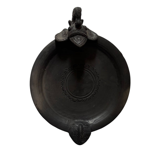 Sawai Madhopur Black Terracotta Elephant Serving Tray – Not So Perfect 5
