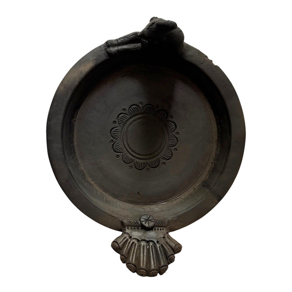 Sawai Madhopur Black Terracotta Peacock Serving Tray – Not So Perfect 4