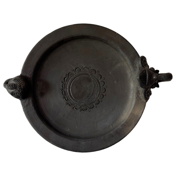 Sawai Madhopur Black Terracotta Elephant Serving Tray – Not So Perfect 3
