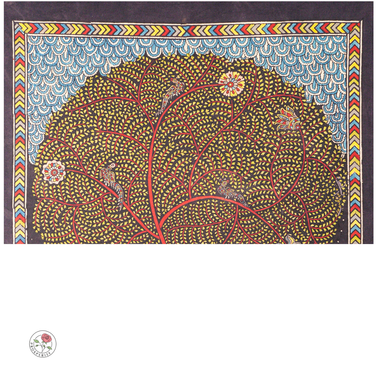 Kalpvriksha -  Mata ni Pachedi Painting - 22 Inch W * 28 Inch H