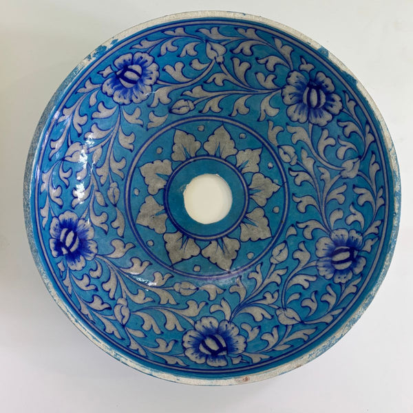 Turquoise Blue Pottery Lamp Shade – Not So Perfect_1