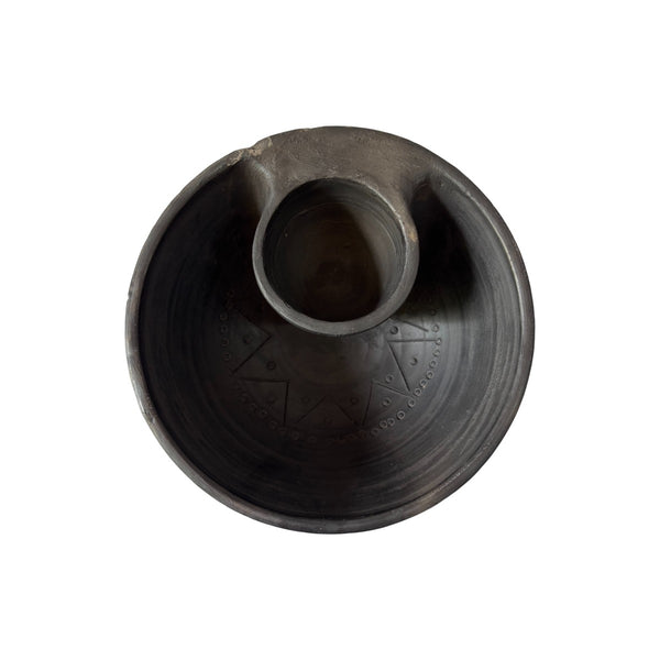 Sawai Madhopur Black Terracotta Chip n Dip bowl Not So Perfect 1