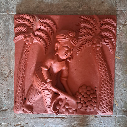 Man under the palms - Terracotta Tile