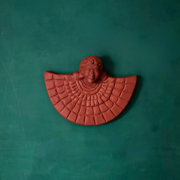 Handmade Terracotta Rustic Angel Wall Hanging
