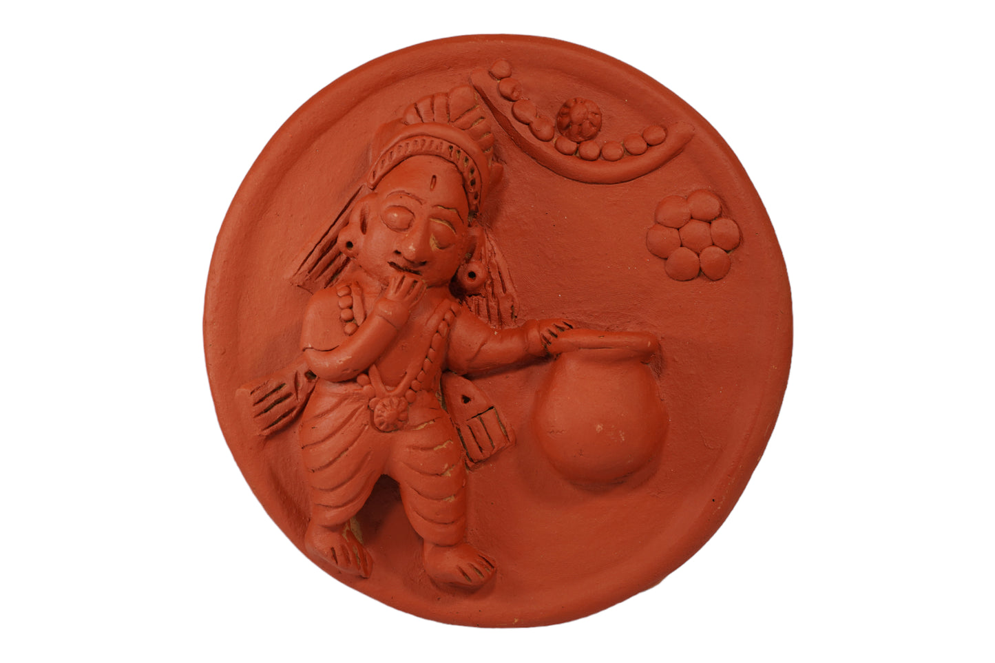 Molela Wall Plate - Makkhan chor Krishna 8"