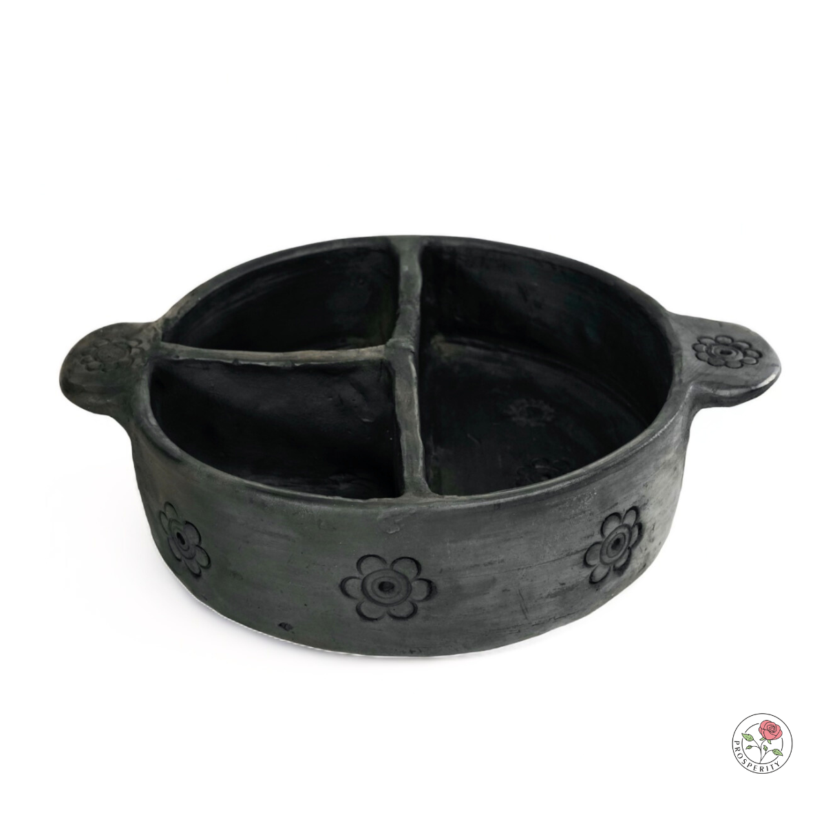 Sawai Madhopur Black Pottery Partition tray/Condiment holder