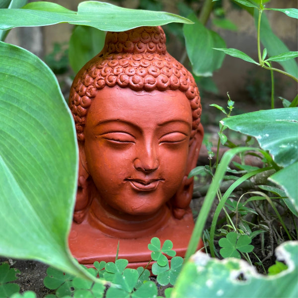 Terracotta Buddha Face - Small