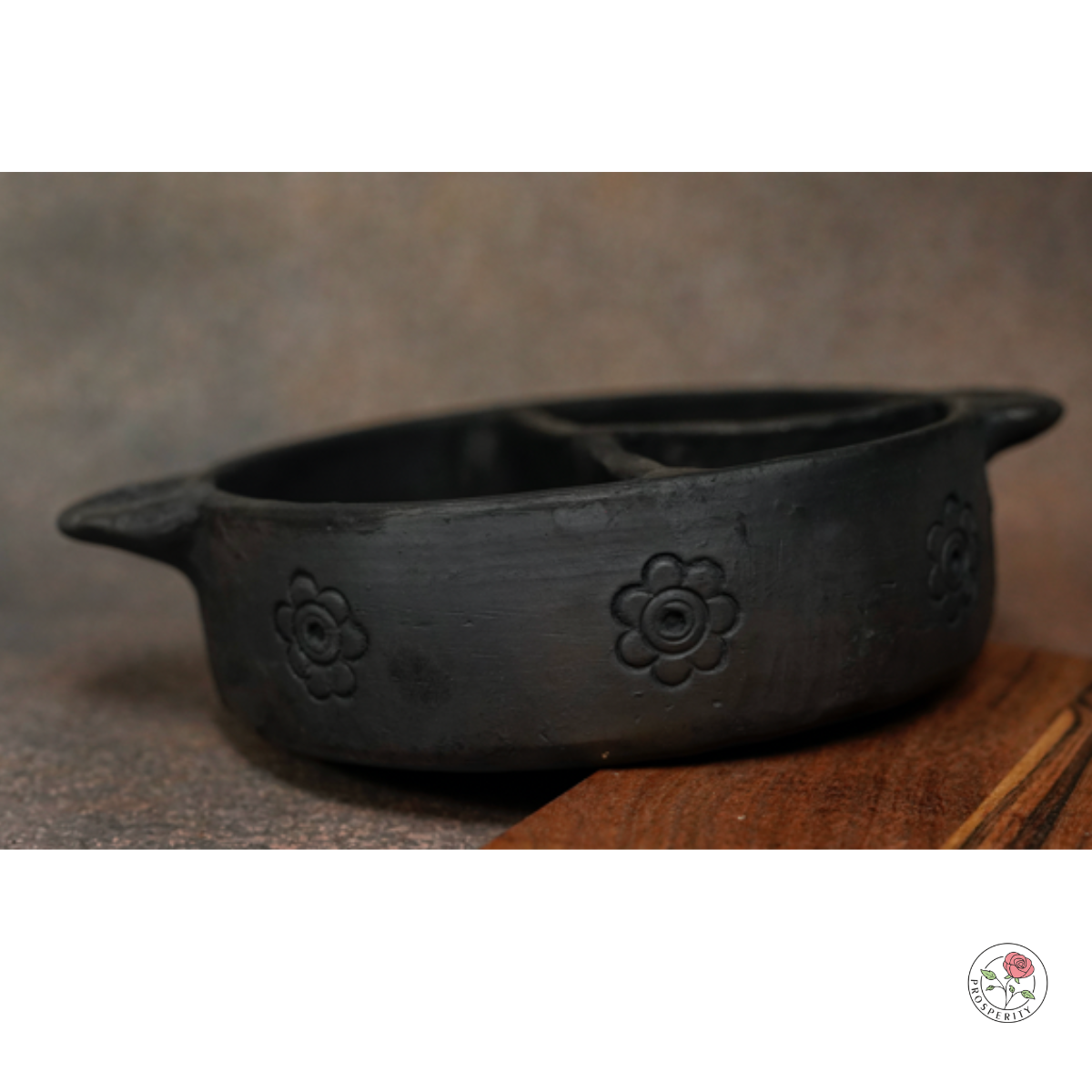 Sawai Madhopur Black Pottery Partition tray/Condiment holder