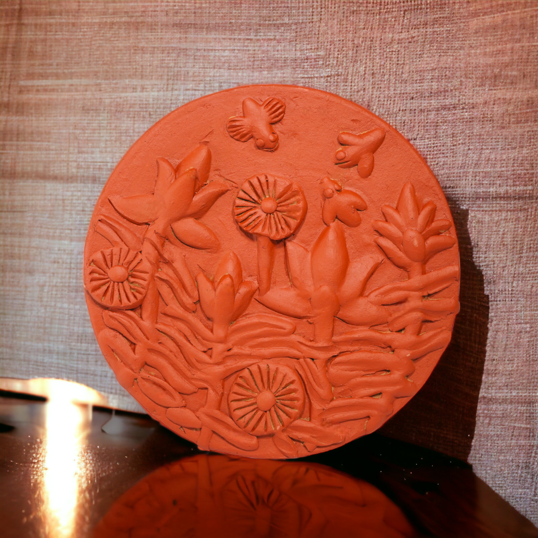 Molela Wall Plate - Lotus Size: 9"
