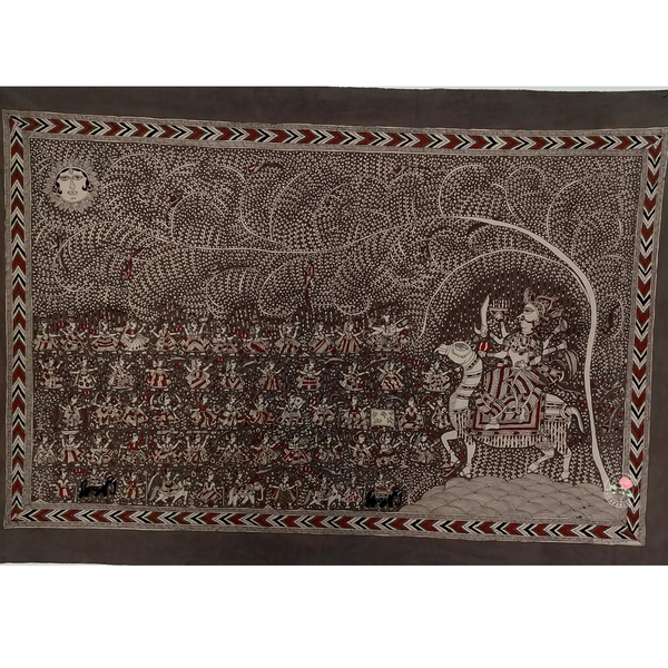Goddess of Desert Dwellers - Mata ni Pachedi painting by Padma Shri awardee