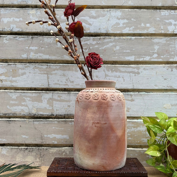 Blossom Terracotta Unglazed Vase