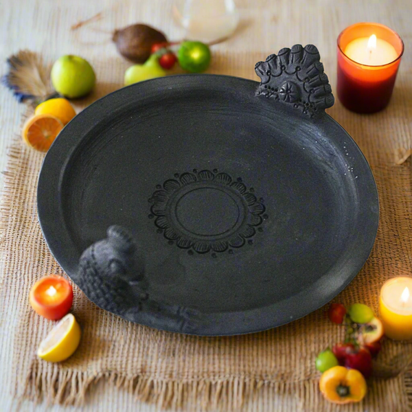Black Pottery serving tray