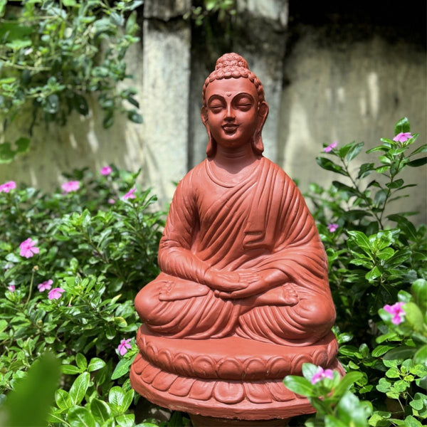 Terracotta Buddha Statue - 22 Inch