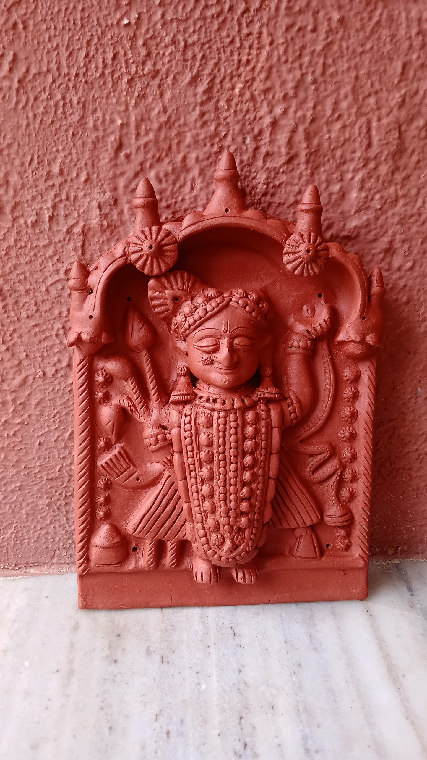 Molela Terracotta Shreenathji (Kalash design)