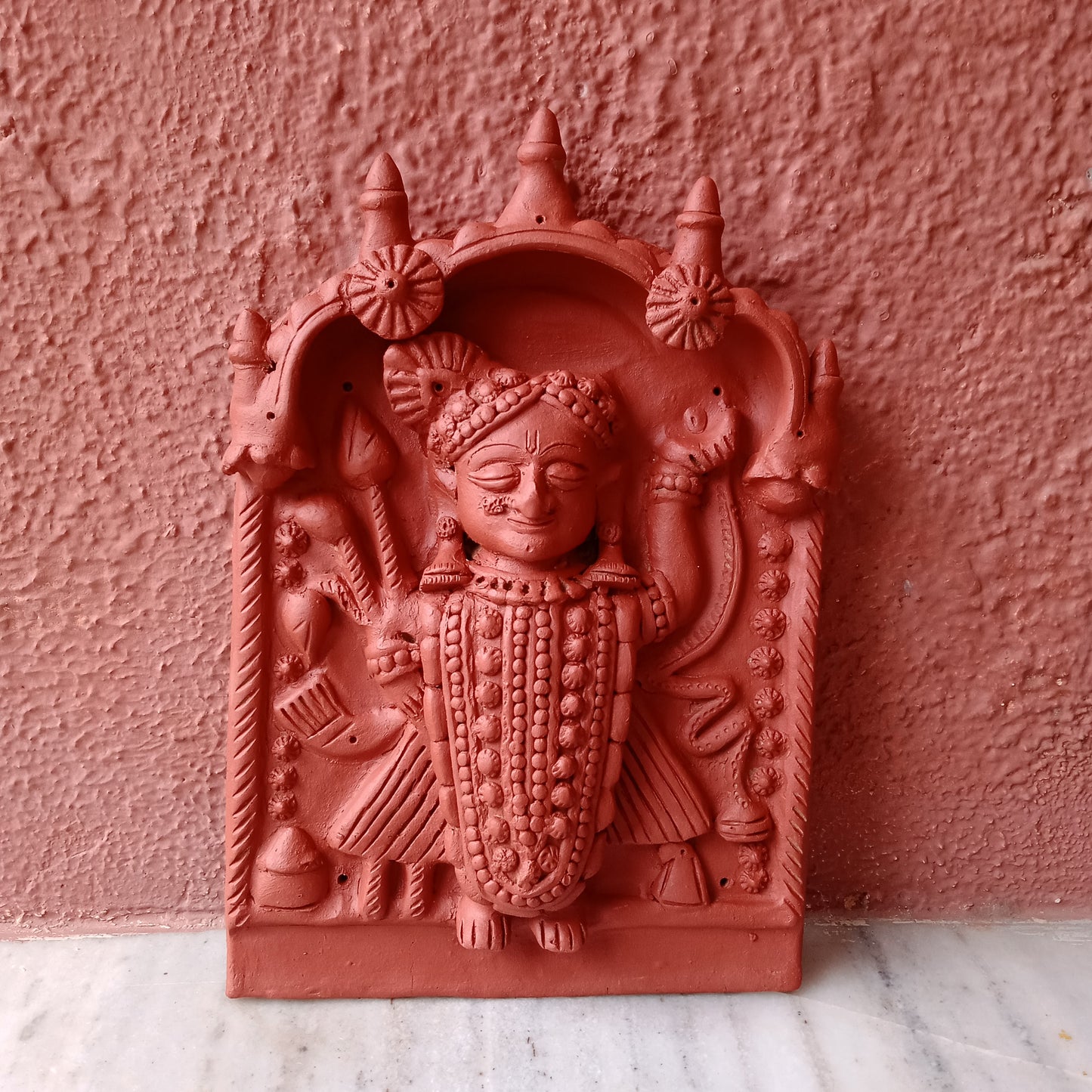 Molela Terracotta Shreenathji (Kalash design)