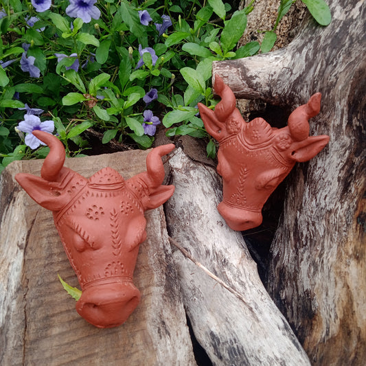 Terracotta Deer Head - Set of 2