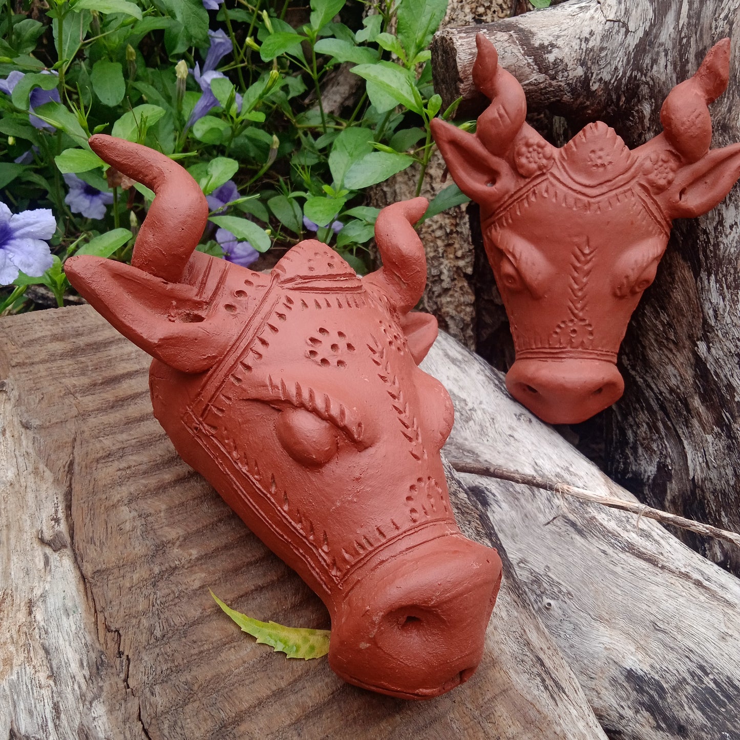 Terracotta Deer Head - Set of 2