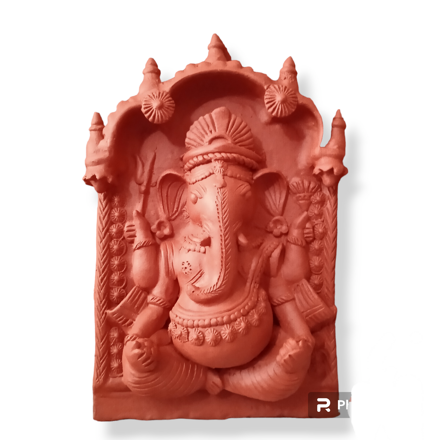 Ganesha  - Molela Terracotta Plaque 20" H