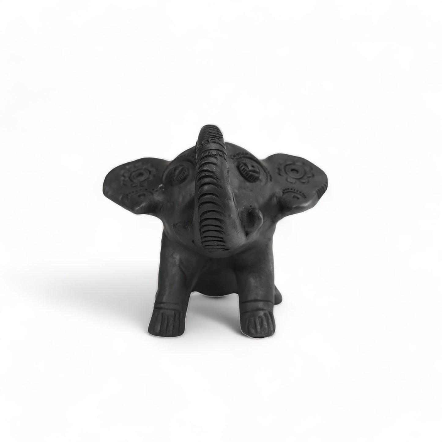 Sawai Madhopur Black Terracotta Elephant Figurine