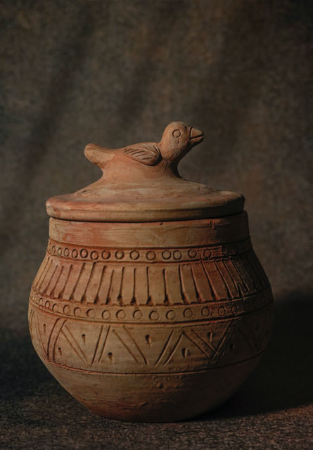 Terracotta Salt/Sugar Jar - Sparrow