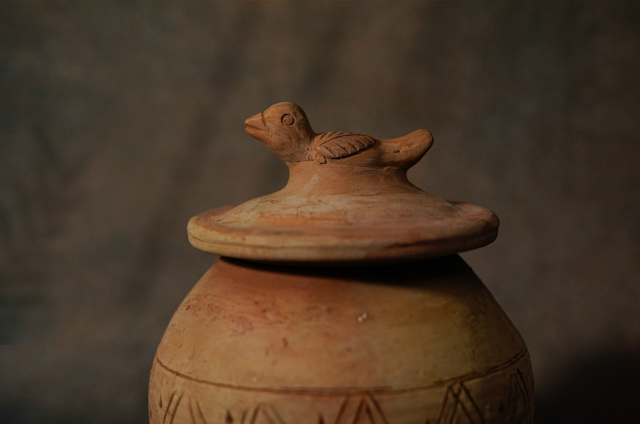 Terracotta Salt/Sugar Jar - Sparrow